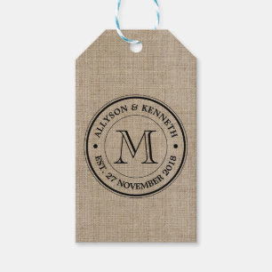 Skapa Monogram för Logotyp för egen fördröjning Presentetikett