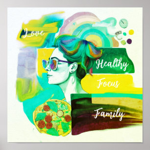 Skapa My Dream Life: Gult Vision Board Poster