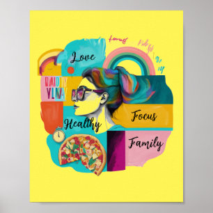 Skapa My Dream Life: Gult Vision Board Poster