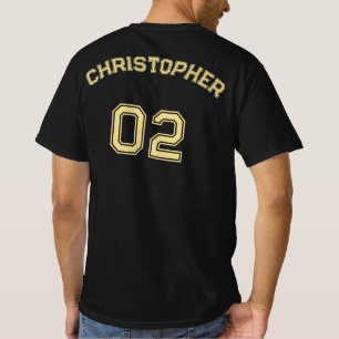 Skapa Namn Jersey Number Manar Cotton Black T Shirt