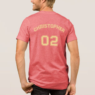 Skapa Namn Jersey Number Manar Red Cotton T Shirt