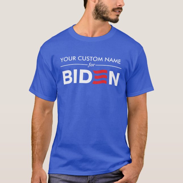 Skapa namn på din Anpassningsbar för Biden Harris  T Shirt (Framsida)