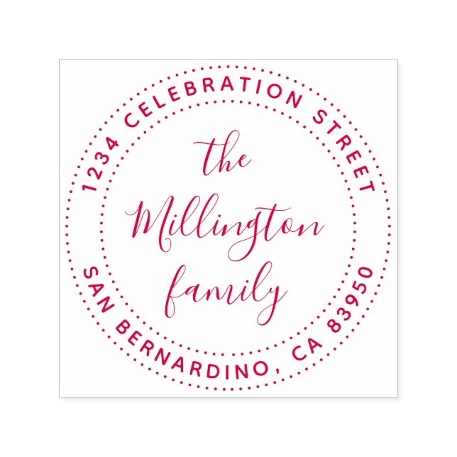 Skapa Namn-skriptReturadressen i din egen familj Självfärgande Stämpel (Design)