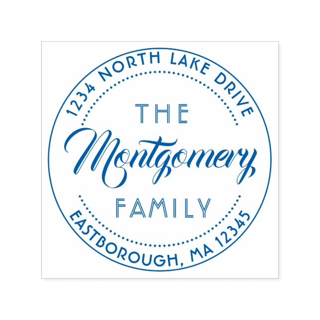 Skapa Namn-skriptReturadressen i din egen familj Självfärgande Stämpel (Design)