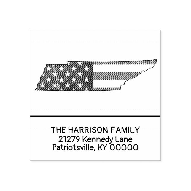 Skapa Namn Tennessee-Returadressen i familjen Stämpel (Tryck)