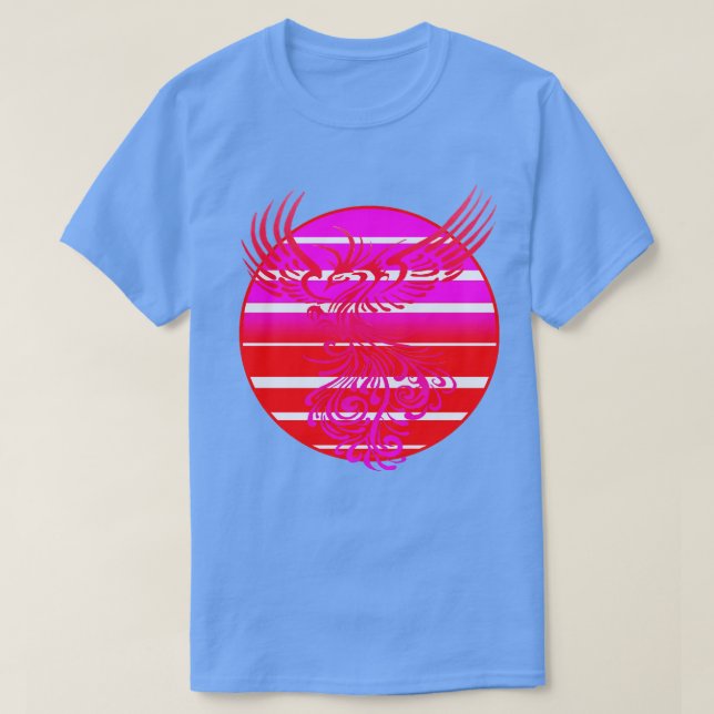 Skapa ny Phoenix- och Retro-soluppseendekonst T Shirt (Design framsida)