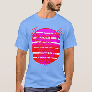 Skapa ny Phoenix- och Retro-soluppseendekonst T Shirt