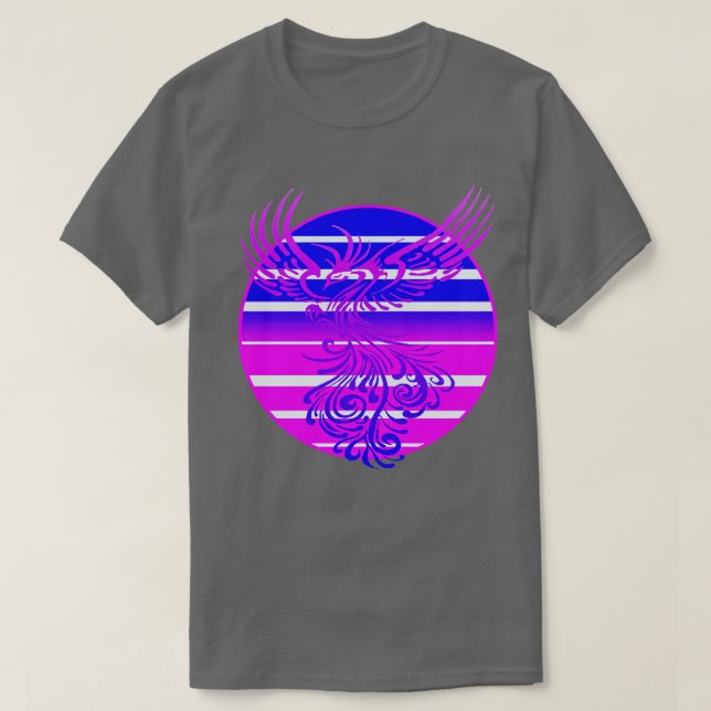Skapa ny Phoenix- och Retro-soluppseendekonst T Shirt (Design framsida)