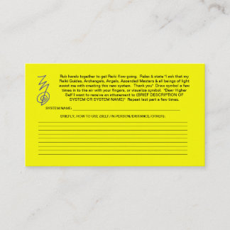 Skapa nya Reiki systemkort Visitkort