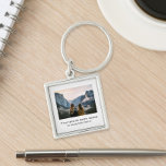 Skapa offertfoto för egen Anpassningsbar Fyrkantig Silverfärgad Nyckelring<br><div class="desc">Skapa din egen anpassningsbar- och personlig-fotonyckelkedja. Har en av dina favoriter bilder och text i minimalistisk modern typografi.</div>