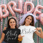 Skapa överföring med datum t shirt<br><div class="desc">Bridskjorta,  perfekt för Möhippa eller Bachelorette-parti,  med handskriven text Bride och utbytbart datum för bröllop</div>