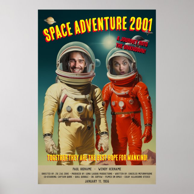 Skapa Personlig 1950's Sci-Fi Space Äventyr Poster (Framsidan)