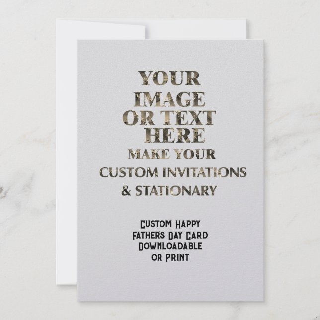 Skapa personlig fadersdags-kort inbjudningar (Framsida)