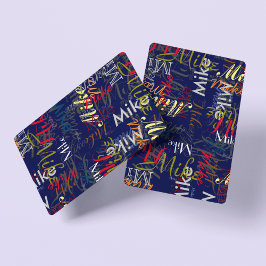 Skapa Personlig Färg Namn Casinokort