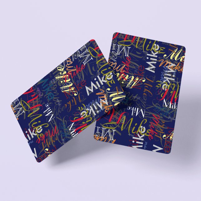 Skapa Personlig Färg Namn Casinokort (a colorful pattern)