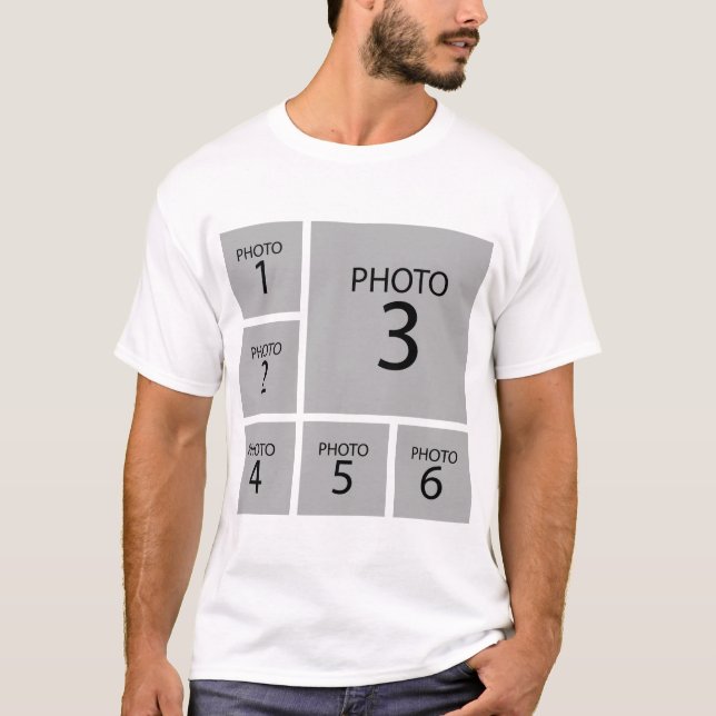 Skapa Personlig-mall 6 PHOTO T Shirt (Framsida)