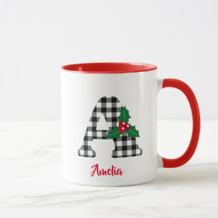 Skapa Personlig Namn Initial A jul Mugg