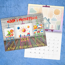 Skapa Personligen för barnkonst 2024 Kalender