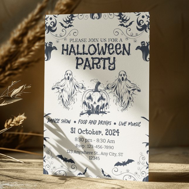 Skapa Personligen för unika händelser Halloween Inbjudningar (Skapare uppladdad)