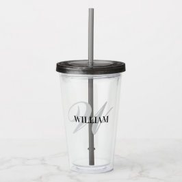 Skapa Personligen Monogram Namn Black Take Away Mugg