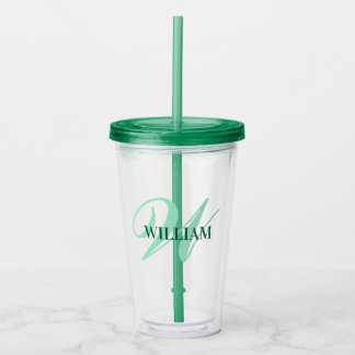 Skapa Personligen Monogram Namn Black Take Away Mugg