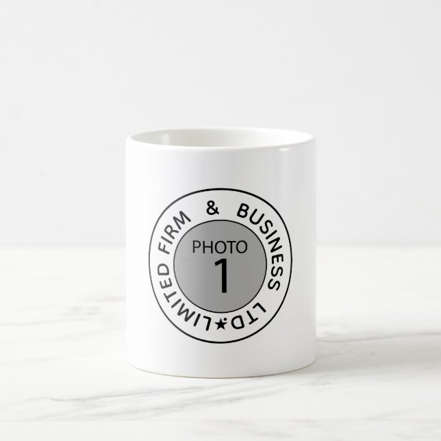 Skapa Personligens egen PHOTO-malltext Kaffemugg (Center)