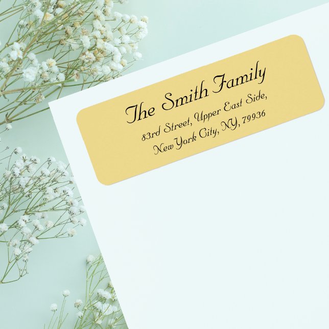 Skapa Personligens Elegant Returadressetikett Returadress Etikett (Create Personalized Elegant Return Address Label)