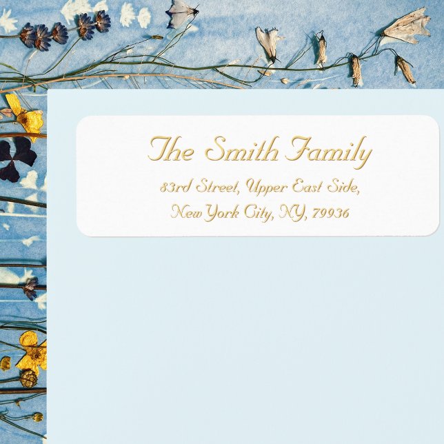 Skapa Personligens Elegant Returadressetikett Returadress Etikett (Create Personalized Elegant Return Address Label)