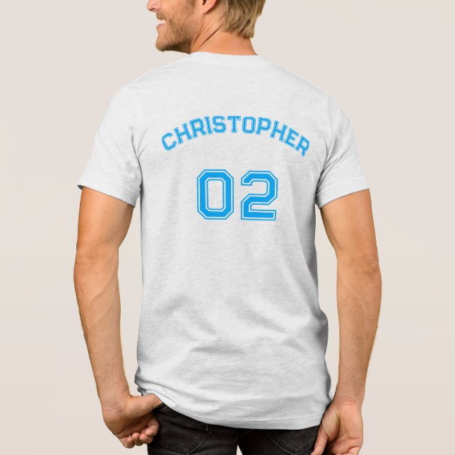 Skapa Player Namn Jersey-nummer - torr passande At T Shirt (Baksida)
