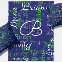 Skapa pojkens namn typografi blå