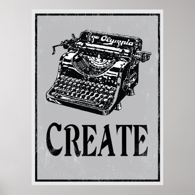 Skapa: Poster Retro Typewriter Art (Framsidan)
