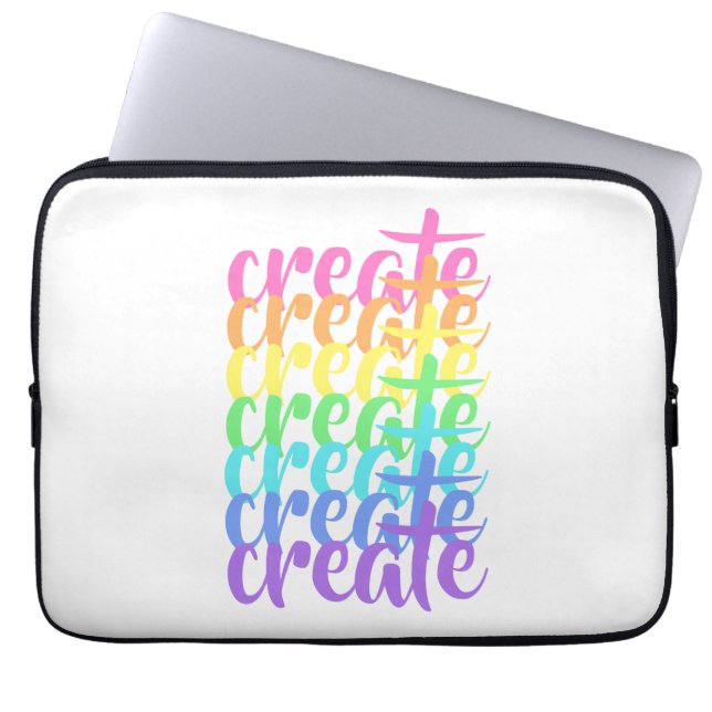 "Skapa" Rainbow Laptop sleeve (Framsidan)