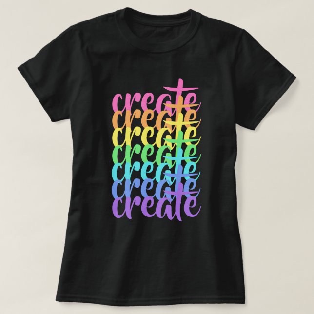 "Skapa" Rainbow Women's T-Shirt (Design framsida)