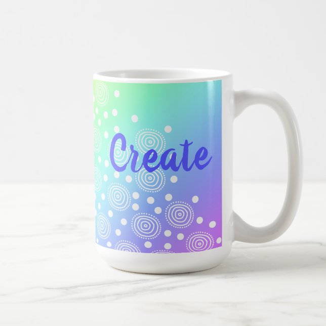 Skapa regnbågsövertoningskaffe Mugg (Höger)
