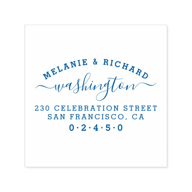 Skapa Returadressen för egen familj Rectangular Självfärgande Stämpel (Design)