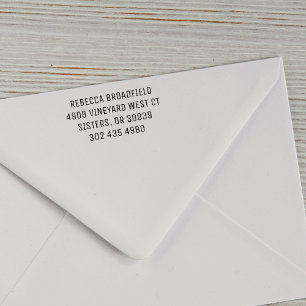 Skapa Returadressen Minimalistisk modern Namn Självfärgande Stämpel