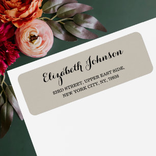 Skapa Returadressen Modern Elegant Taupe för Anpas Returadress Etikett