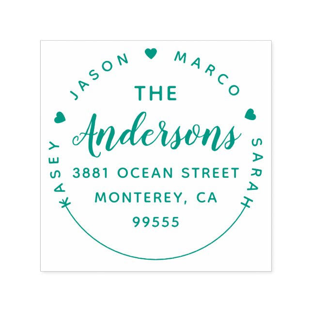 Skapa Returadressen Namn i Anpassningsbar Family Självfärgande Stämpel (Design)