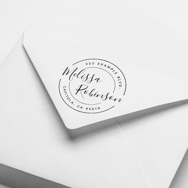 Skapa Returadressen Namn i din egen cirkel Stämpel (Skapare uppladdad)