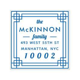 Skapa Returadressen Namn i din egen kvadratfamilj Självfärgande Stämpel