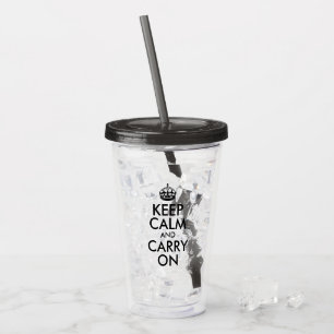 Skapa själv håll lugn och fortsätt take away mugg