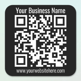SKAPA SKANNABLE QR-kod INSTANTLIGEN Fyrkantigt Klistermärke