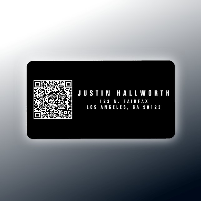 Skapa skannerbar QR-kod | Modern Returadress Adressetikett (Skapare uppladdad)