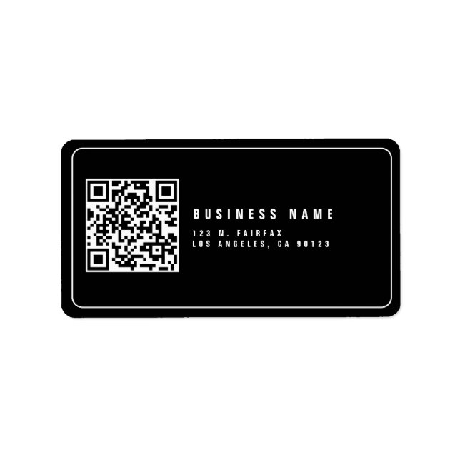 Skapa skannerbar QR-kod | Modern Returadress Adressetikett (Framsidan)