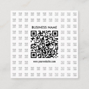 Skapa skannerbar QR-kod och Logotyp Mönster Fyrkantigt Visitkort