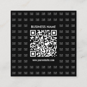 Skapa skannerbar QR-kod och Logotyp Mönster Fyrkantigt Visitkort