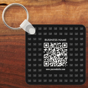 Skapa skannerbar QR-kod och Logotyp Mönster Nyckelring
