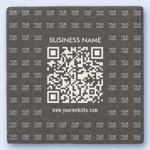 Skapa skannerbar QR-kod och Logotyp Mönster Stenunderlägg