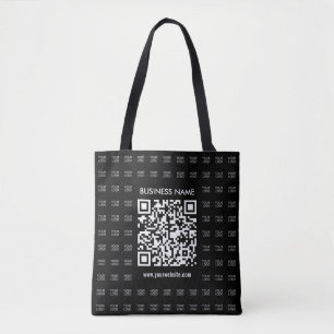 Skapa skannerbar QR-kod och Logotyp Mönster Tygkasse