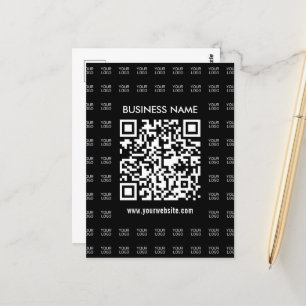 Skapa skannerbar QR-kod och Logotyp Mönster Vykort